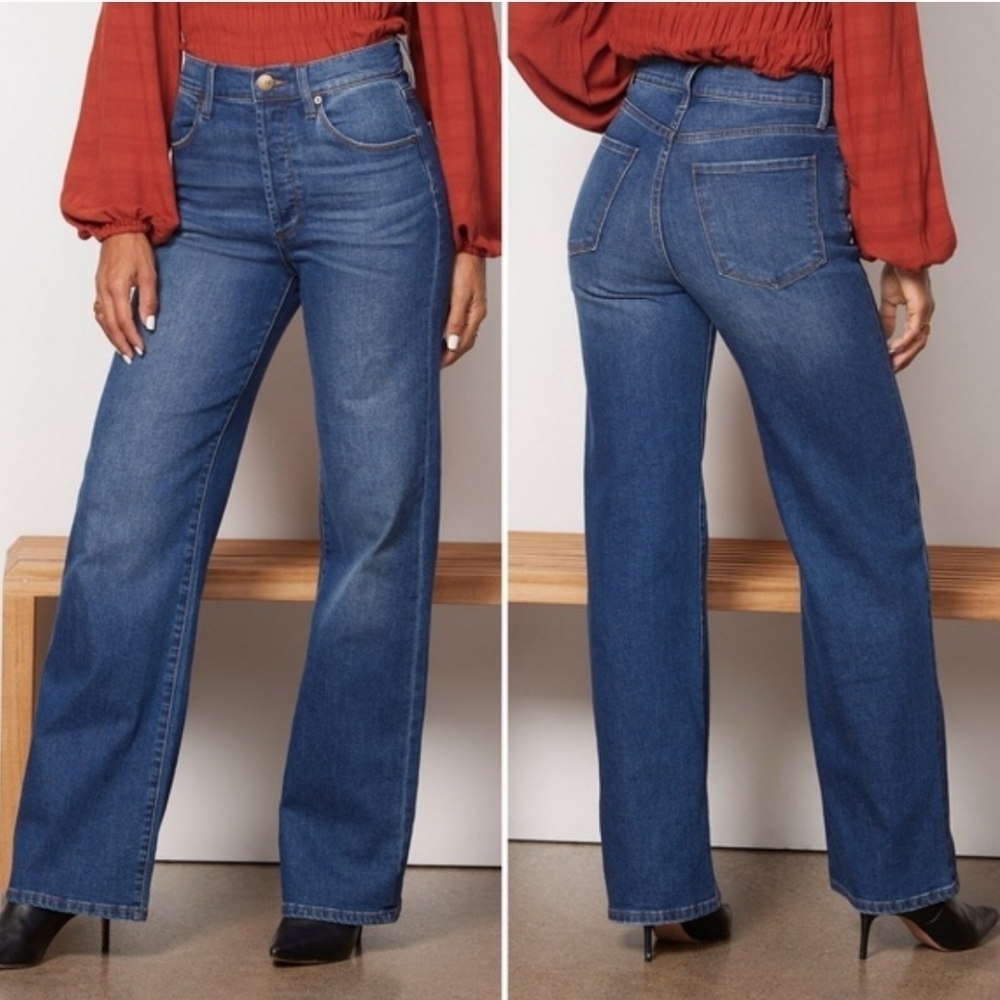 Evereve The Ever Trouser Wide Leg Jeans Size 27